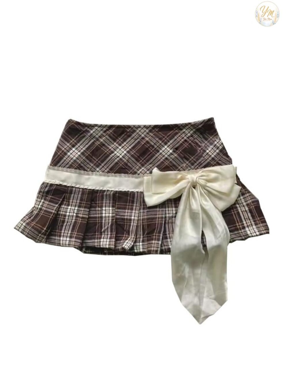 Kawaii Y2K Lolita Mini Skirt with Sweet Bow Tie Ruffles Pleated